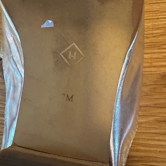 Halogen Silver Metallic Pointed Toe Mules Size 7 - Picture 4 of 11